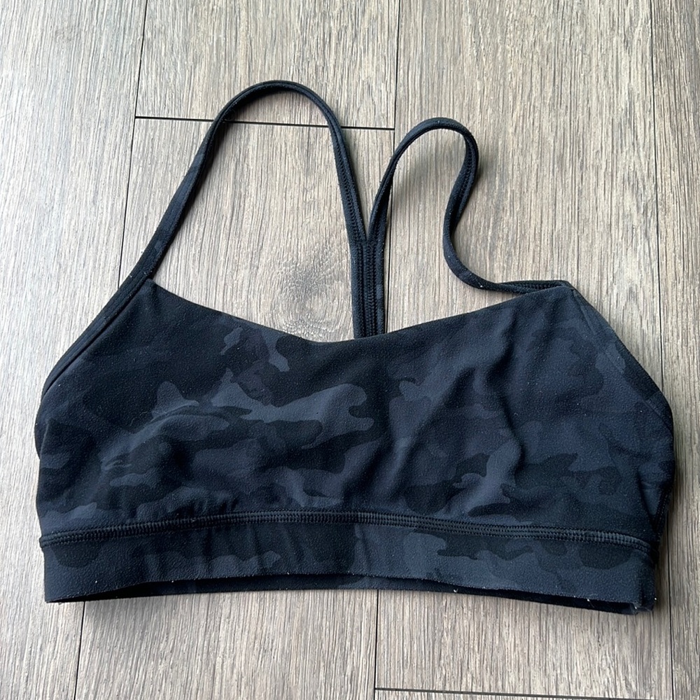 Lululemon Black camo Y sports bra